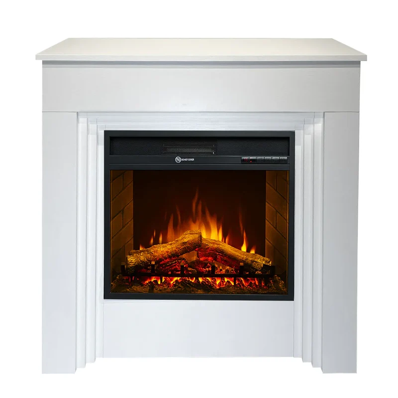 Cheminée électrique sur pied Divine Fire BELLINI en bois blanc