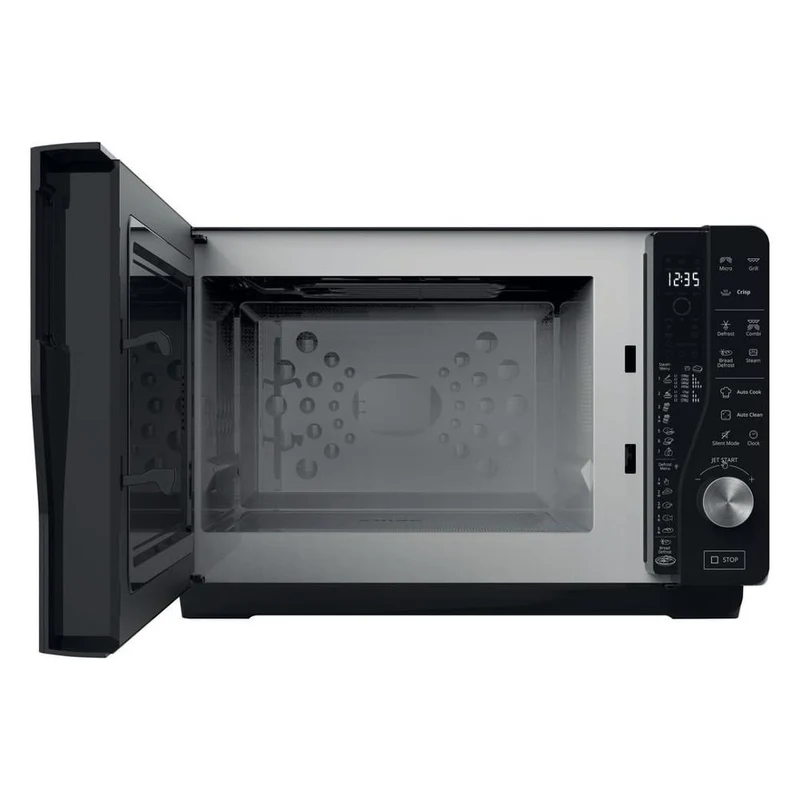 Four à micro-ondes pose libre Whirlpool MWF 427 SL ExtraSpace 25 L avec grill (H 81 cm × L 124 cm × P 108 cm) argent et noir