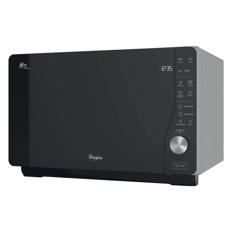 Four à micro-ondes pose libre Whirlpool MWF 427 SL ExtraSpace 25 L avec grill (H 81 cm × L 124 cm × P 108 cm) argent et noir