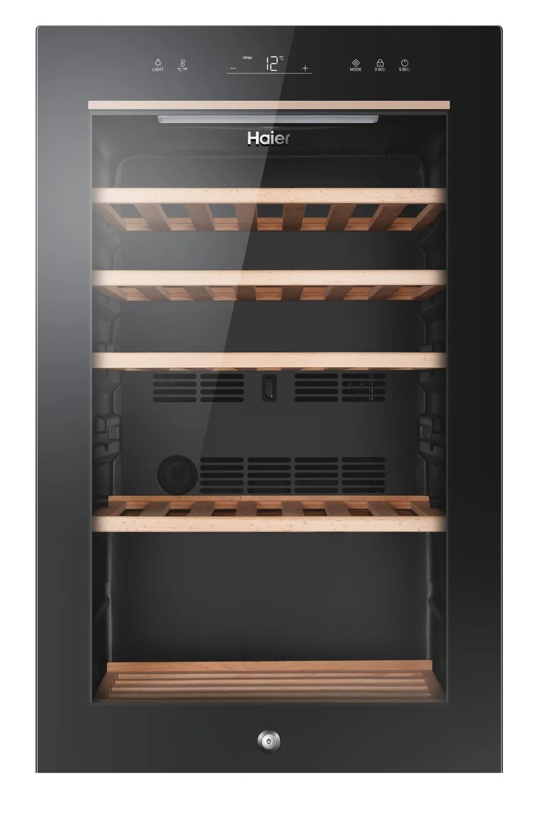 Cave à vin Haier Wine Bank Série 50 HWS49GA avec compresseur, pose libre, noire, 49 bouteilles