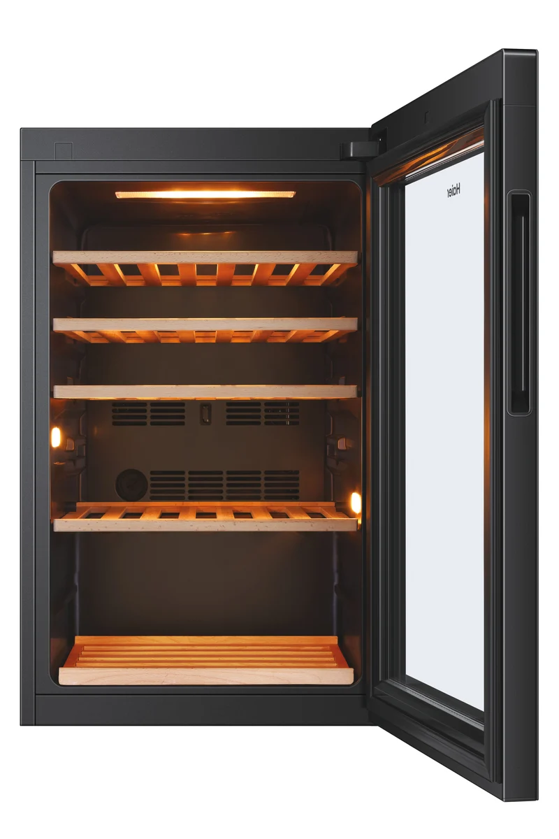Cave à vin Haier Wine Bank Série 50 HWS49GA avec compresseur, pose libre, noire, 49 bouteilles