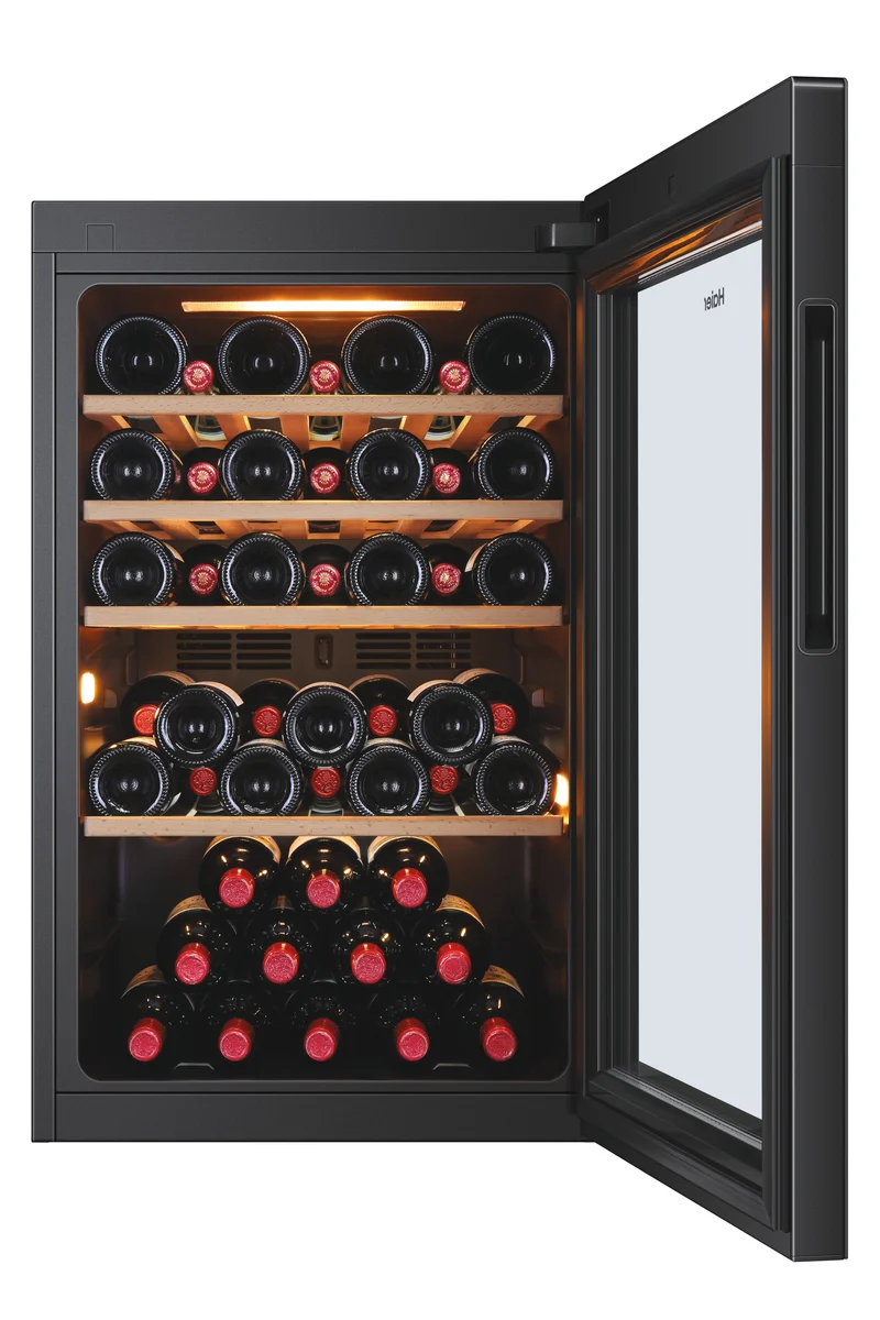 Cave à vin Haier Wine Bank Série 50 HWS49GA avec compresseur, pose libre, noire, 49 bouteilles