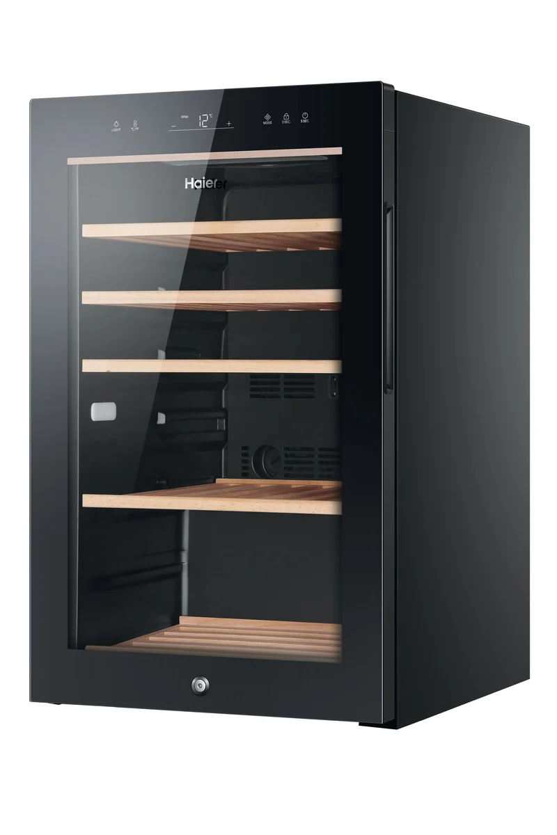 Cave à vin Haier Wine Bank Série 50 HWS49GA avec compresseur, pose libre, noire, 49 bouteilles