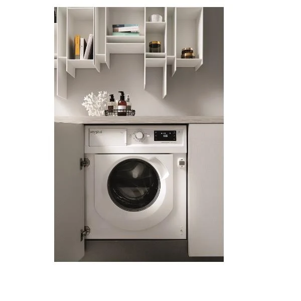 Lave-linge encastrable Whirlpool BI WMWG 71483E EU N, 7 kg, Classe D, 1400 tr/min (H 82 x L 59,5 x P 54,5 cm), blanc