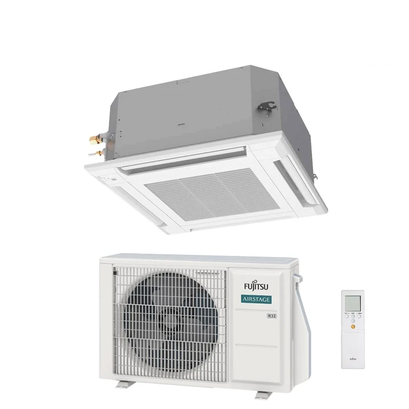 Climatiseur cassette Fujitsu KV Eco 14 000 BTU AUXG14KVLA R-32 avec Wi-Fi, grille et télécommande en option