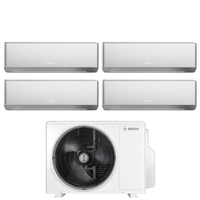 Climatiseur quadri-split Bosch CLIMATE 7000i SILVER 9+9+12+12 Quadri avec Wi-Fi intégré 5000M 82/4 E R-32