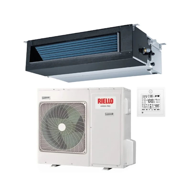 Climatiseur gainable Riello Aaria Pro AMD 125 PC R-32 de 42 000 BTU avec commande filaire standard