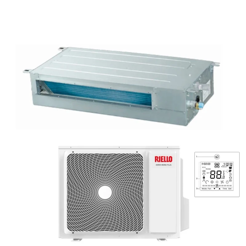 Climatiseur gainable Riello 12000 Btu AMD 35 PAI 20216030 R-32 avec commande filaire standard