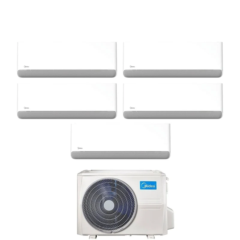 Climatiseur penta-split Midea Breezeless E 9+9+12+12+12 avec Wi-Fi intégré M5OE-42HFN8-Q R-32
