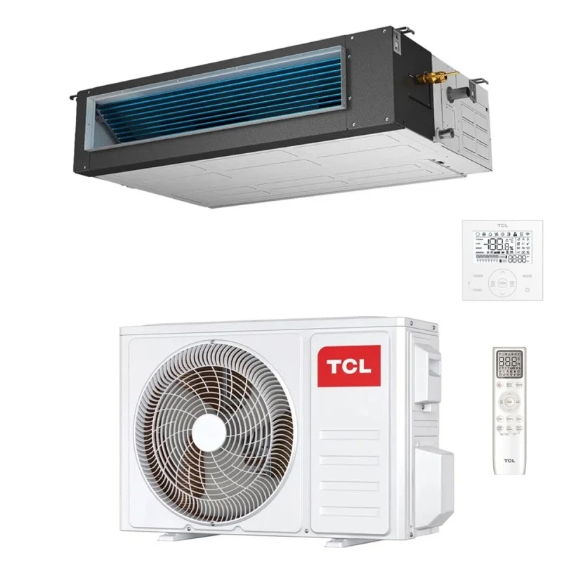 Climatiseur TCL à inverseur gainable 18 000 BTU R-32 avec Wi-Fi en option et commandes standard