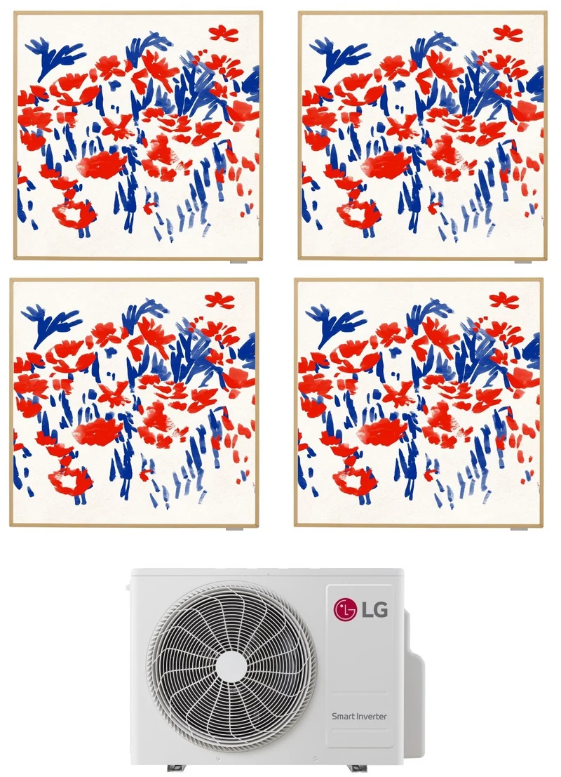 Climatiseur LG Quad Split Inverter ARTCOOL GALLERY PHOTO 9+9+9+9 avec MU4R25 R-32 Wi-Fi intégré