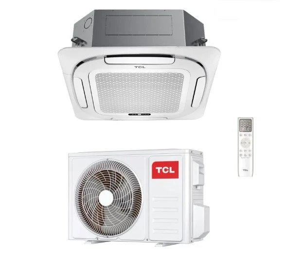 Climatiseur cassette 4 voies TCL 90x90 48000 BTU R-32 avec Wi-Fi en option