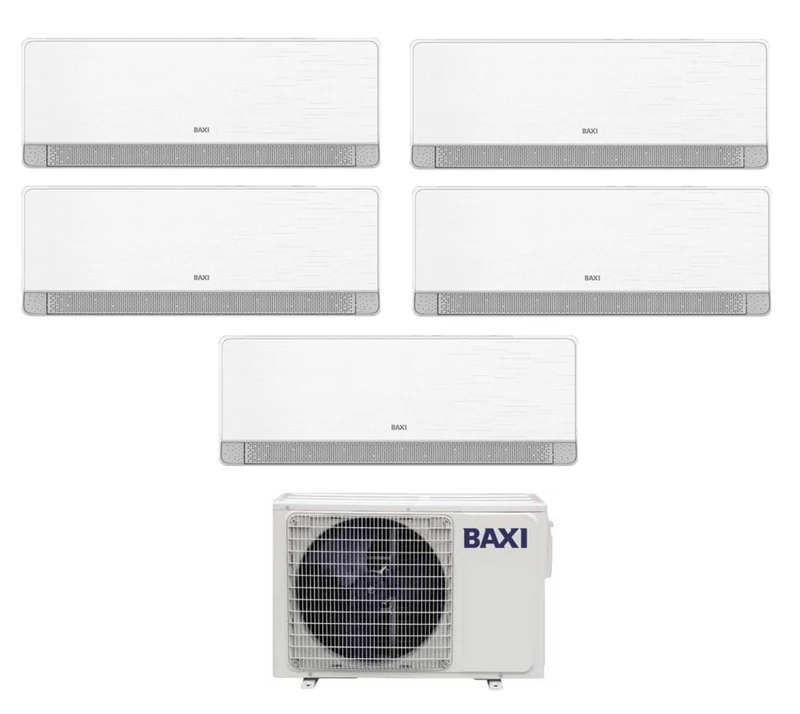Climatiseur penta-split Baxi SIDERA 9+9+9+9+9 avec Wi-Fi intégré LSGT125-5M R-32