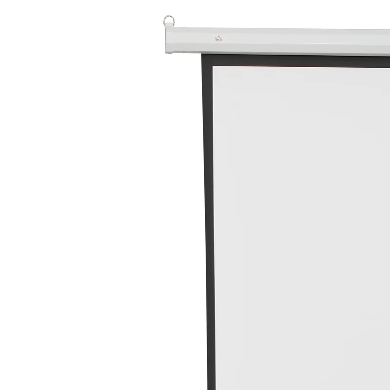 Écran de projection Easycomfort 84", format 4:3, avec télécommande, en tissu plastique et métal, 171 x 130 cm, blanc