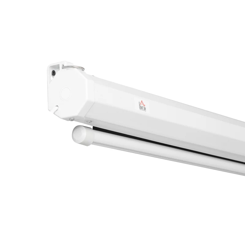 Écran de projection Easycomfort 84", format 4:3, avec télécommande, en tissu plastique et métal, 171 x 130 cm, blanc