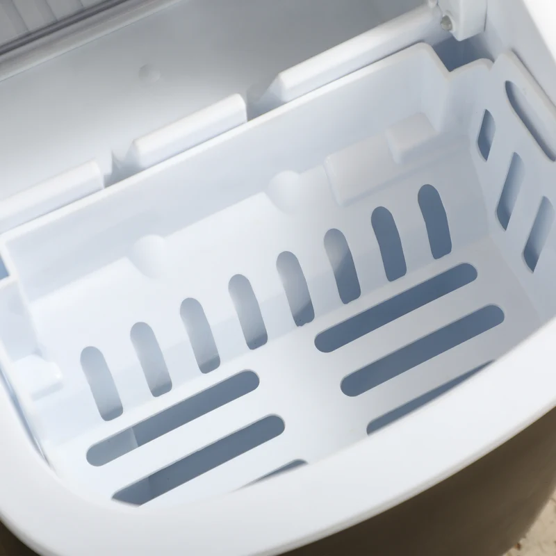 Machine à glaçons Easycomfort, 9 glaçons en 6 à 12 minutes, panier et pelle inclus, 23,8 x 30,5 x 29 cm, noire