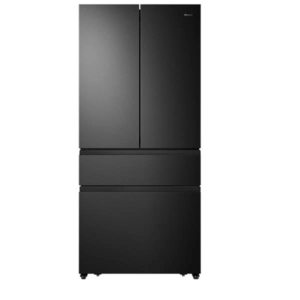 Réfrigérateur Hisense RF540N4SBF2 389 litres à portes françaises, classe E (H 181,7 x L 79,4 x P 70,6 cm), dégivrage automatique, noir.