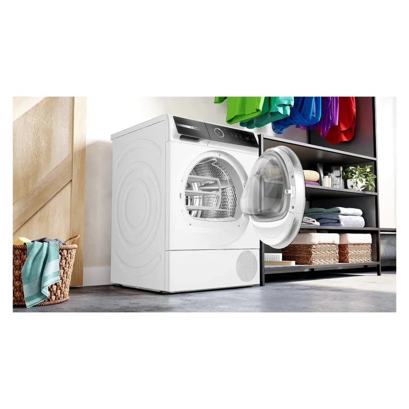 Sèche-linge à pompe à chaleur Bosch Série 8 WQB245B0IT 9 kg, classe A+++ (2021), SmartDry (H 84,2 x L 59,8 x P 61,3 cm), Home Connect, Alexa, Google Assistant