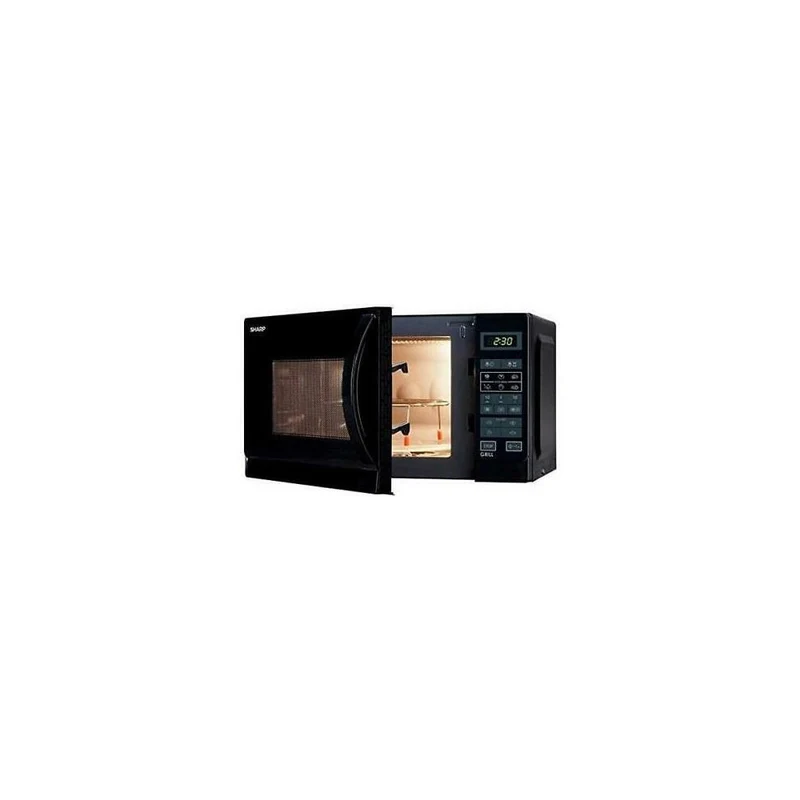 Micro-ondes Sharp R742BKW 25 litres 900 W avec grill (L 30,6 x l 51,3 x P 42,9 cm) Noir