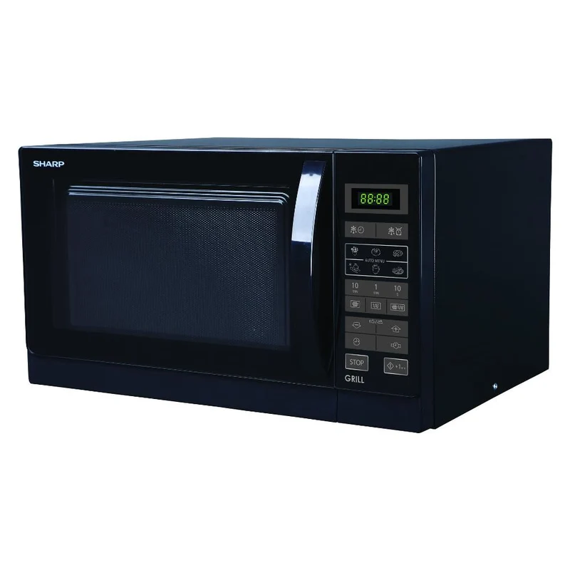 Micro-ondes Sharp R742BKW 25 litres 900 W avec grill (L 30,6 x l 51,3 x P 42,9 cm) Noir