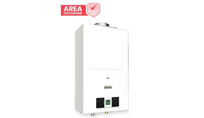 OFFRES SPÉCIALES Chauffe-eau à gaz Ferroli PEGASO ECO 14 GCC1PKAA à chambre ouverte et faibles émissions de NOx et de méthane.