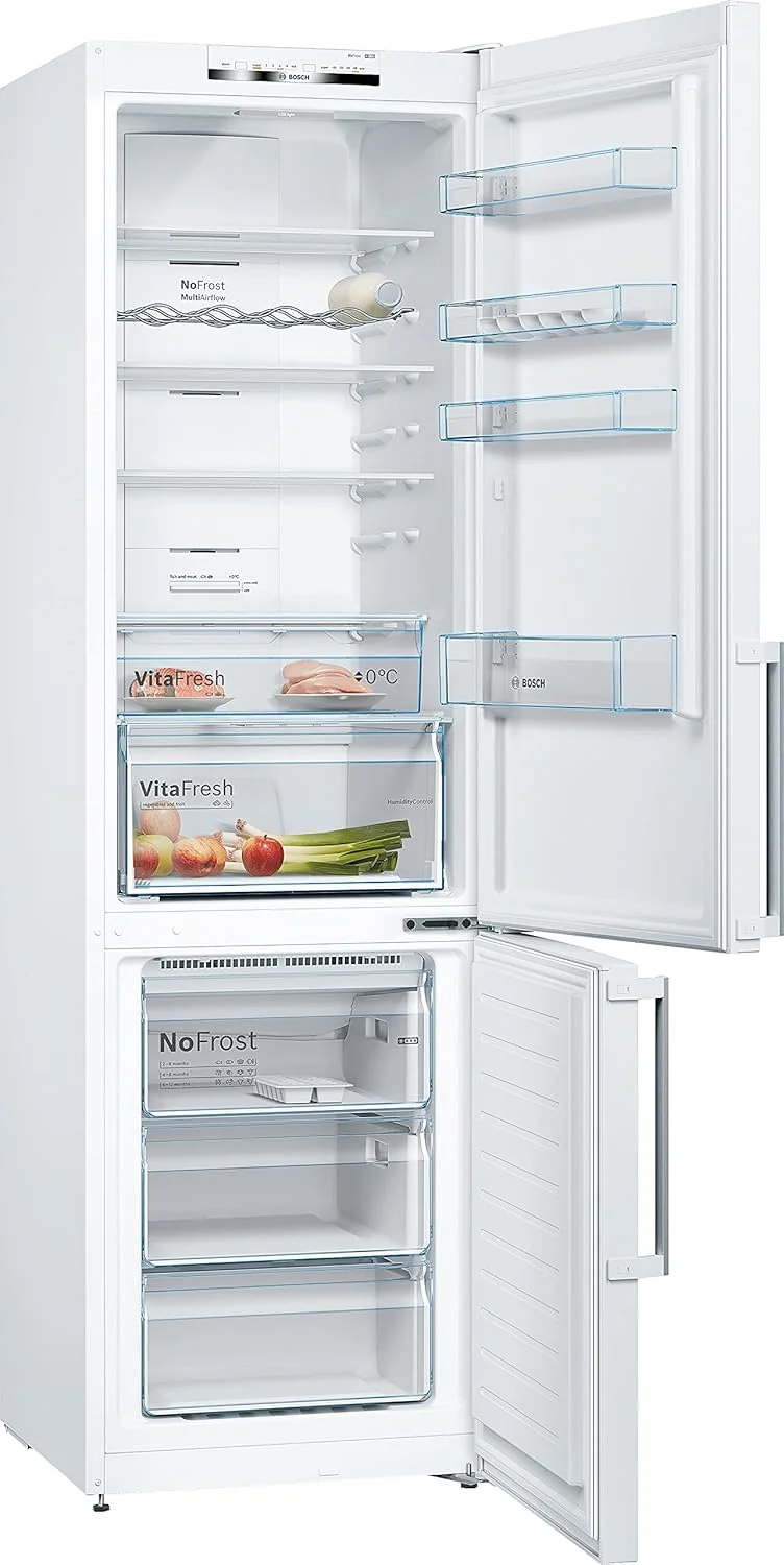 Réfrigérateur combiné Bosch KGN39VWEQ 368 litres Classe E (H 203 x L 60 x P 66) Blanc No Frost