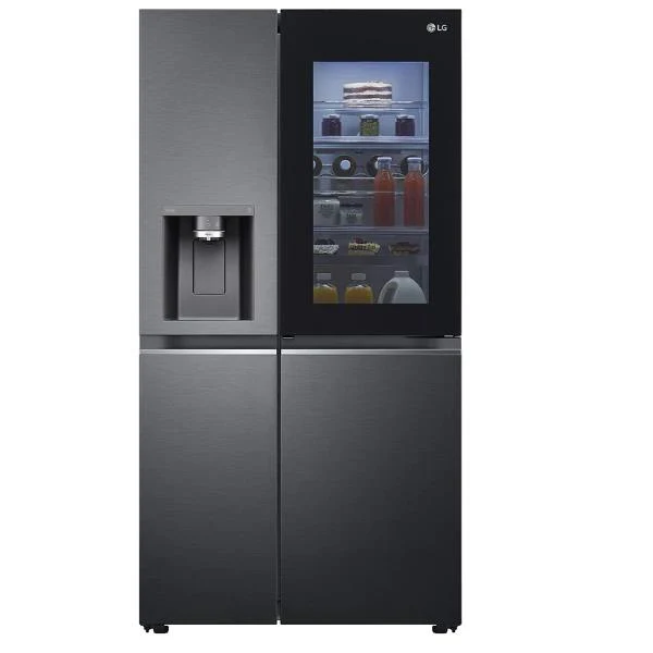Réfrigérateur LG GSXV91MCAE 635 litres Classe E côte à côte (H 179 x L 91,3 x P 73,5 cm) Wi-Fi avec SmartThinQ Noir