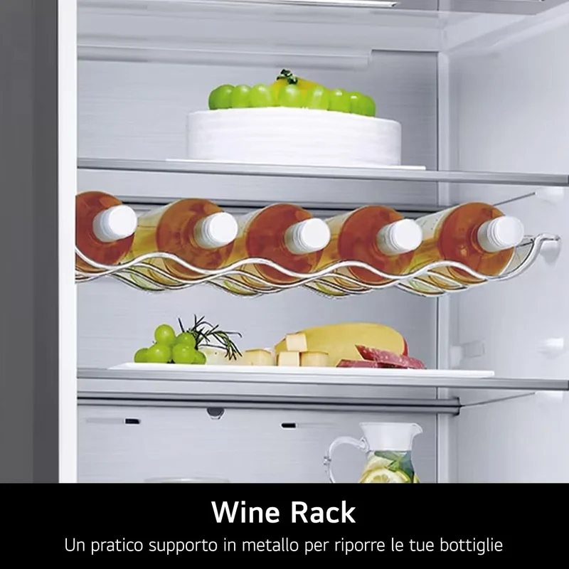 Réfrigérateur combiné LG GBB72NSVCN1 384 litres Classe C (H 203 x L 59,5 x P 67,5 cm) en acier inoxydable No Frost