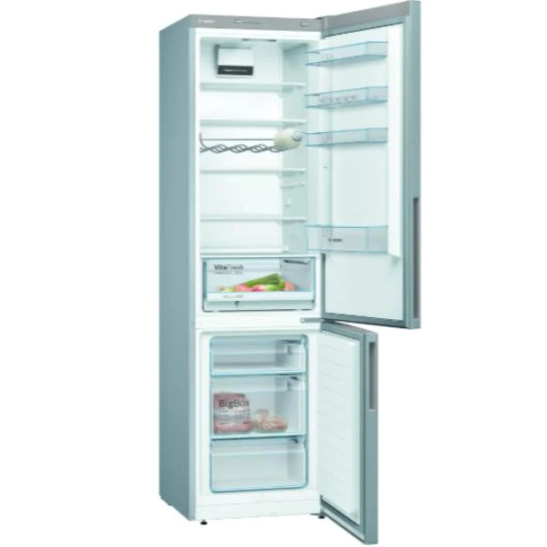 Réfrigérateur combiné Bosch Série 4 KGV39VLEAS 343 litres Classe E (H 201 x L 60 x P 65 cm) en acier inoxydable