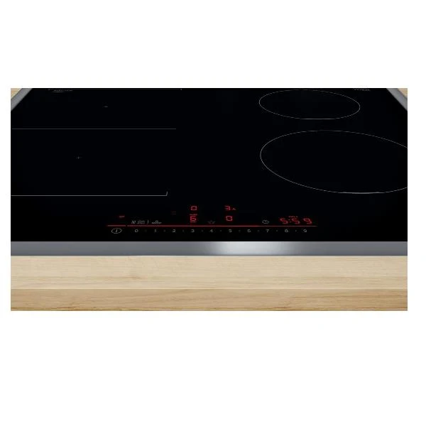 Plaque de cuisson à induction Bosch Série 6 PVS645HB1E à 4 brûleurs (L 58,3 x P 51,3) avec profilés en vitrocéramique noire