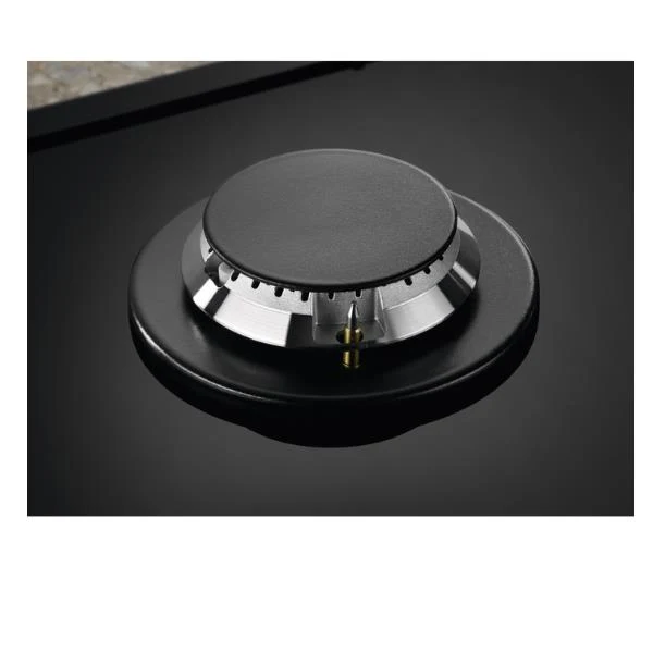 Plaque de cuisson à gaz Electrolux EGG7536K à 5 brûleurs (L74 x P51) en verre trempé noir