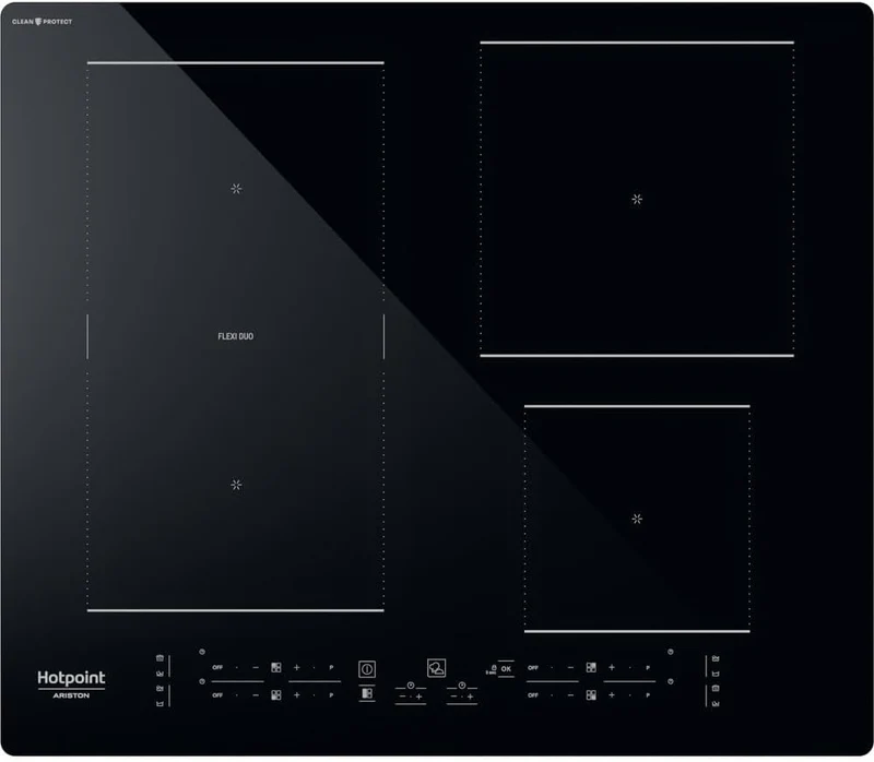 Plaque de cuisson à induction Hotpoint HB 4860C CPNE 4 brûleurs (L 59 x P 51 cm) en verre noir