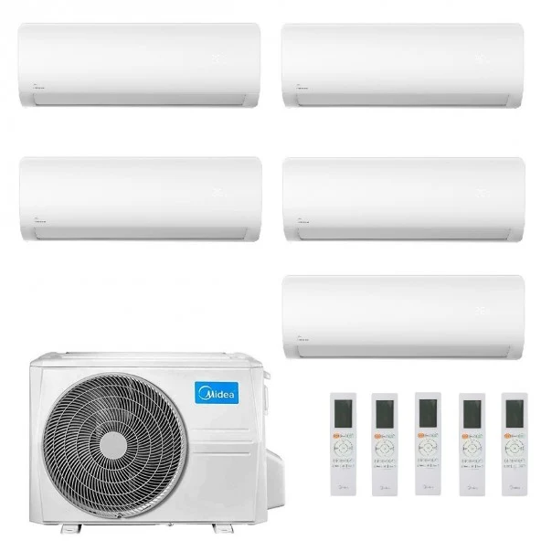 Climatiseur penta-split inverter Midea XTREME PRO GREEN 9000+9000+9000+9000+18000 BTU avec M5OE-42 R-32 et Wi-Fi intégré