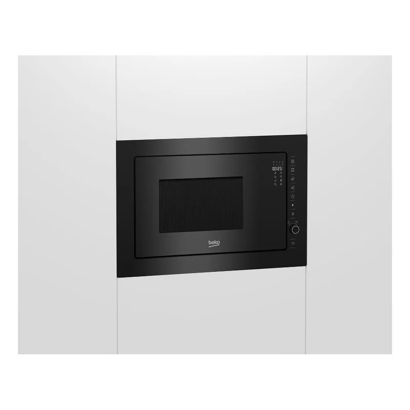 Micro-ondes encastrable Beko BMGB 25333 BG, 25 litres, 900 W (H 38,8 x L 59,5 x P 39,2 cm), grill, noir