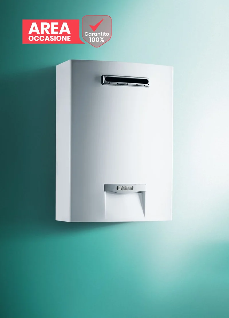 AREA OCCASIONI Scaldabagno a Gas Vaillant per esterno outsideMAG 17 litri low NOx cod. MAG 178/1-5 RT Metano