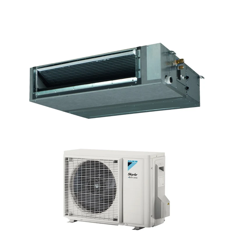 Climatiseur gainable Daikin Bluevolution, puissance moyenne, 18 000 BTU, FBA50A + RZAG50A, monophasé, R-32, Wi-Fi en option