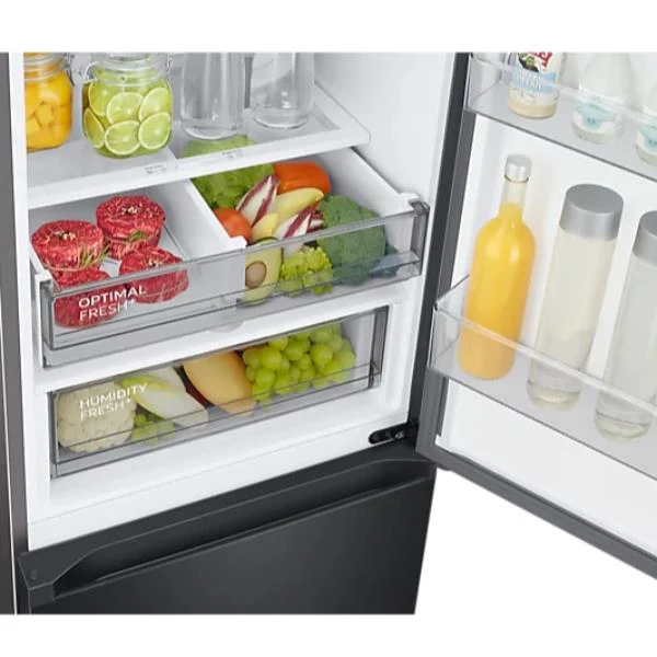 Réfrigérateur Samsung RB38A7B6BB1 Bespoke 387 litres Classe B (H 511 x L 151 x P 167 cm) No Frost, Technologie SpaceMax, Couleur : Noir Optimal Fresh