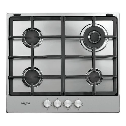 Plaque de cuisson à gaz Whirlpool TGML 661 à 4 brûleurs (L58 x P51) en acier inoxydable