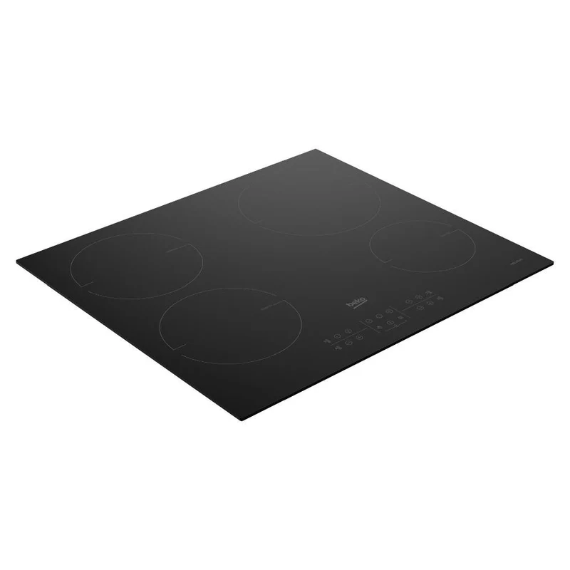 Plaque de cuisson à induction 4 feux Beko Hii 64200 Mt (L 58 x P 51 cm) en vitrocéramique noire