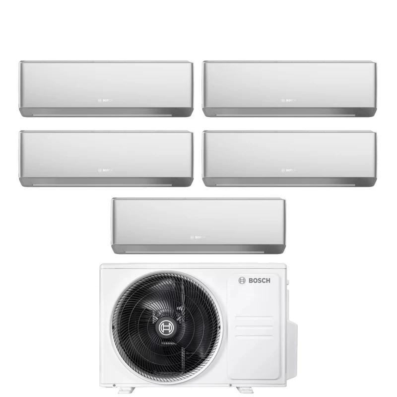 Climatiseur penta-split Bosch CLIMATE 7000i SILVER 9+9+12+12+12 Penta avec Wi-Fi intégré 5000M 105/4 E R-32