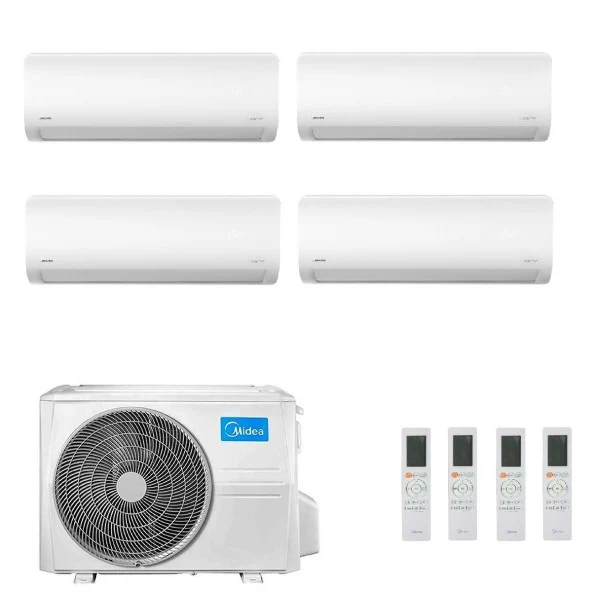 Climatiseur quadri-split inverter Midea série XTREME PRO GREEN 9000+9000+9000+9000 BTU avec M4O-36 R-32 et Wi-Fi intégré