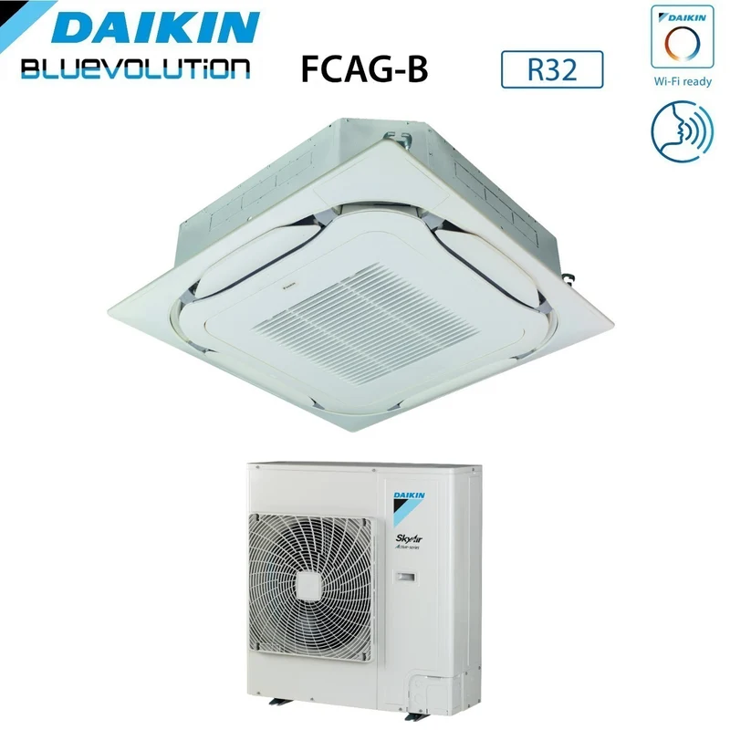 Climatiseur cassette Daikin Advance-Series 24 000 BTU FCAG71B + RZASG71MV1 R-32 avec Wi-Fi en option et grille standard incluse