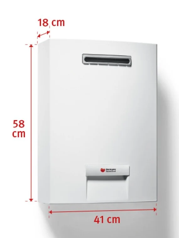 Chauffe-eau à gaz méthane à faibles émissions de NOx Hermann Saunier Duval Opalia External F 12 litres - NEUF