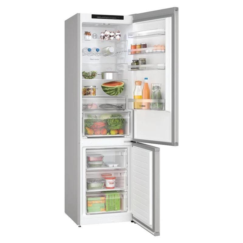 Réfrigérateur combiné Bosch Série 4 KGN392LCF 363 litres Classe C (H 203 x L 60 x P 66,5 cm) Total No Frost, technologie Inverter, aspect inox