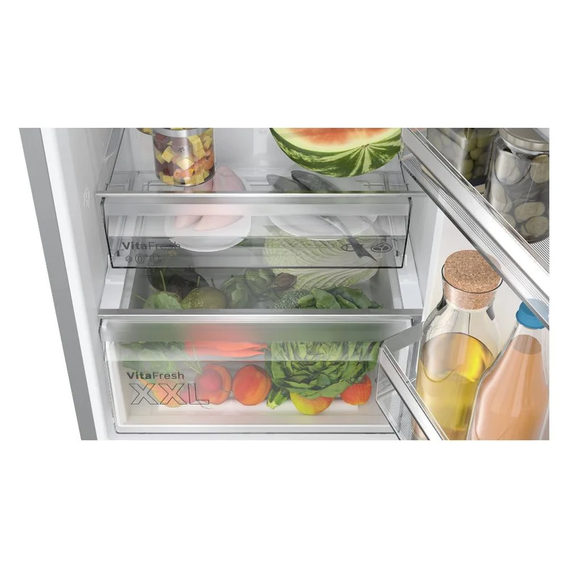 Réfrigérateur combiné Bosch Série 4 KGN392LCF 363 litres Classe C (H 203 x L 60 x P 66,5 cm) Total No Frost, technologie Inverter, aspect inox