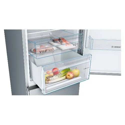 Réfrigérateur combiné Bosch Série 4 KGN392LDC 369 litres Classe D (H 203 x L 60 x P 66 cm) No Frost, aspect métal