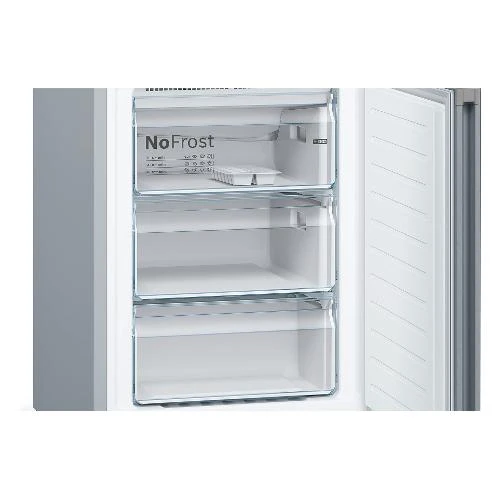 Réfrigérateur combiné Bosch Série 4 KGN392LDC 369 litres Classe D (H 203 x L 60 x P 66 cm) No Frost, aspect métal