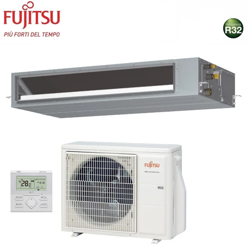 Climatiseur gainable Fujitsu série KM ECO 30 000 BTU ARXH30KMTAP R-32 3NGF89880 avec télécommande filaire incluse