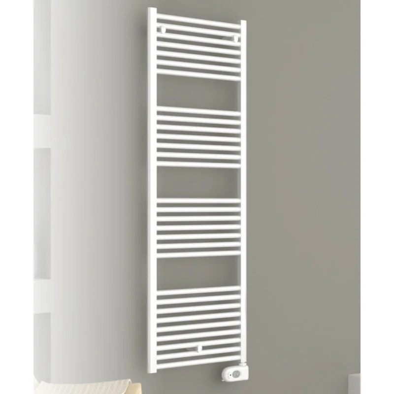 Sèche-serviettes électrique Cordivari LISA 22 en acier blanc avec thermostat d'ambiance numérique ECO