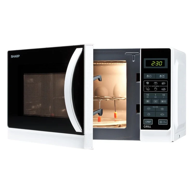 Four à micro-ondes Sharp R642WW 20 litres 800 W (H 65,3 x L 111,9 x P 91 cm) Grill Blanc